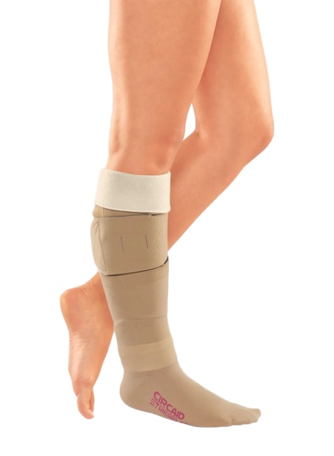 Circaid juxtacures to system wspomagający leczenie uciskowe owrzodzeń żylnych podudzi.